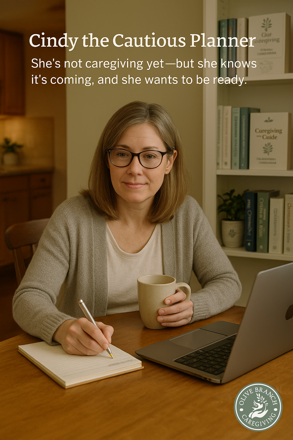 Cindy the Cautious Planner — she’s not caregiving yet, but she knows it’s coming and wants to be ready